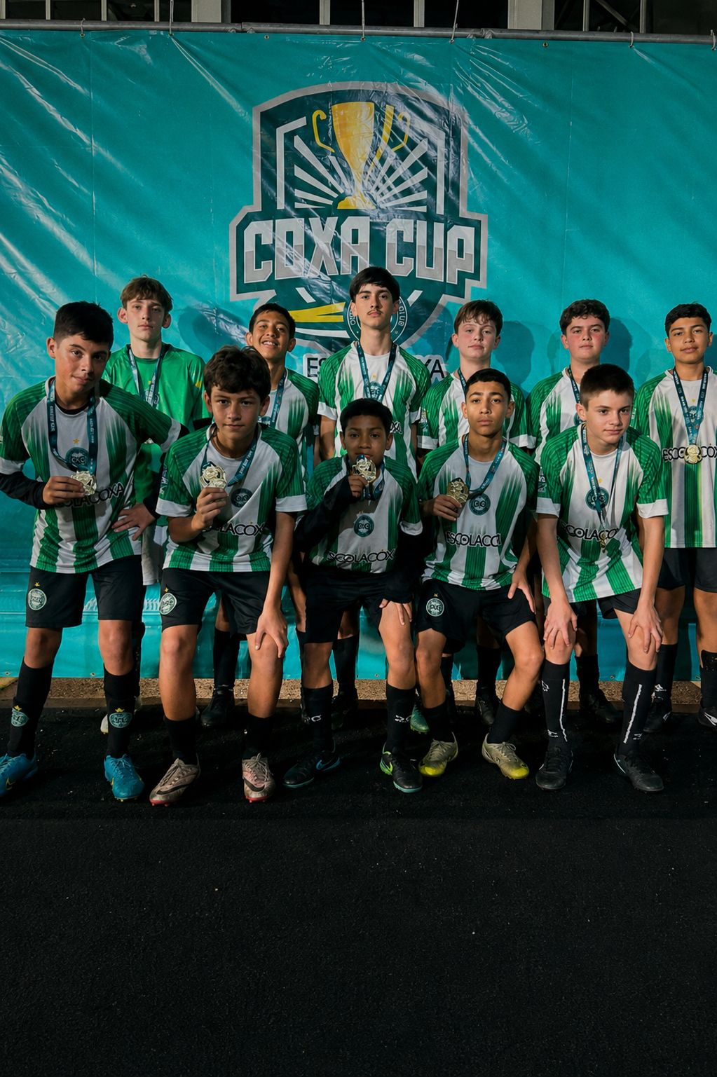 Alunos da escolinha oficial do Coritiba