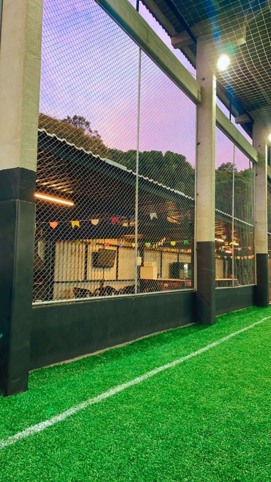Campo da Park Sports ao entardecer